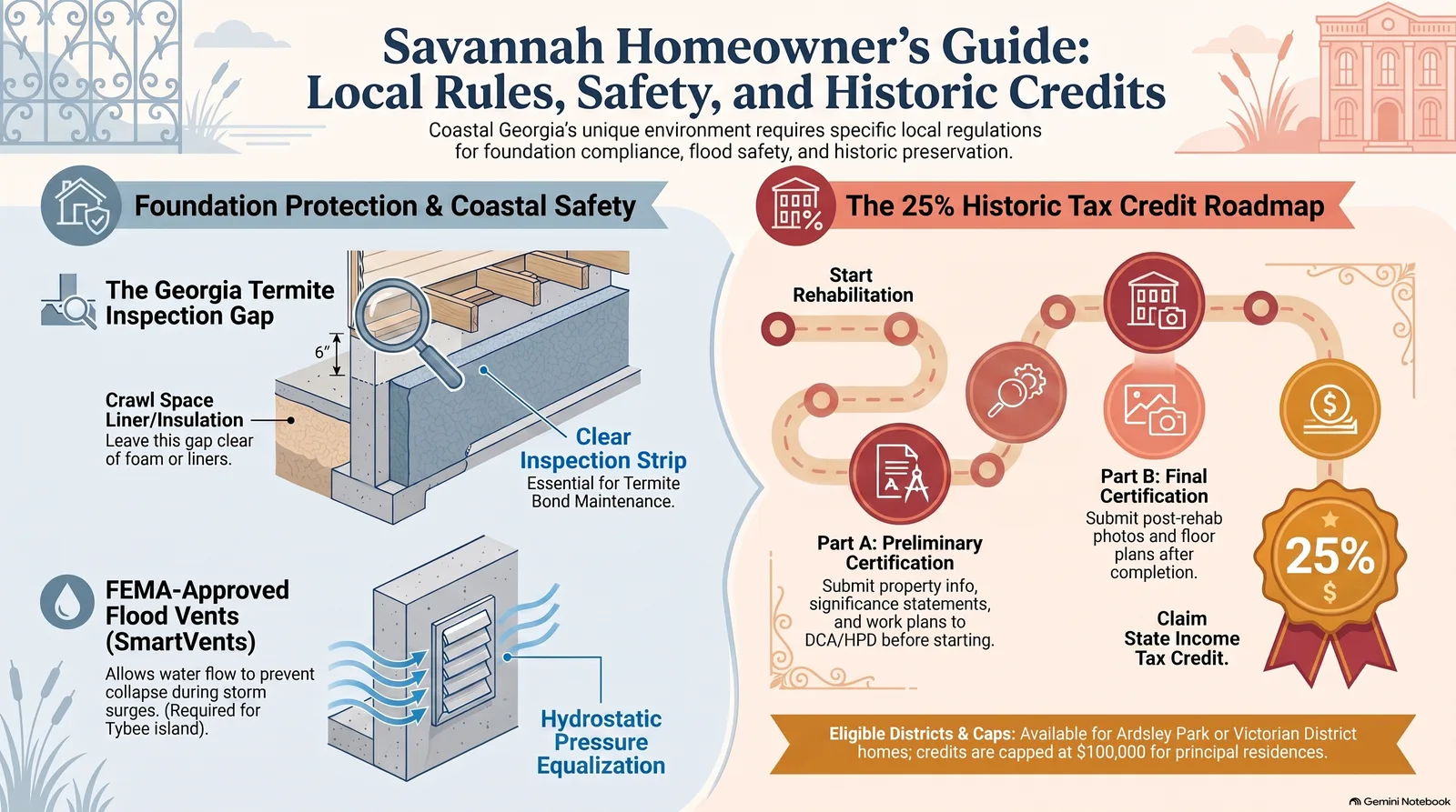 Crawl space project in Savannah